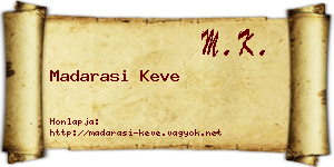 Madarasi Keve névjegykártya